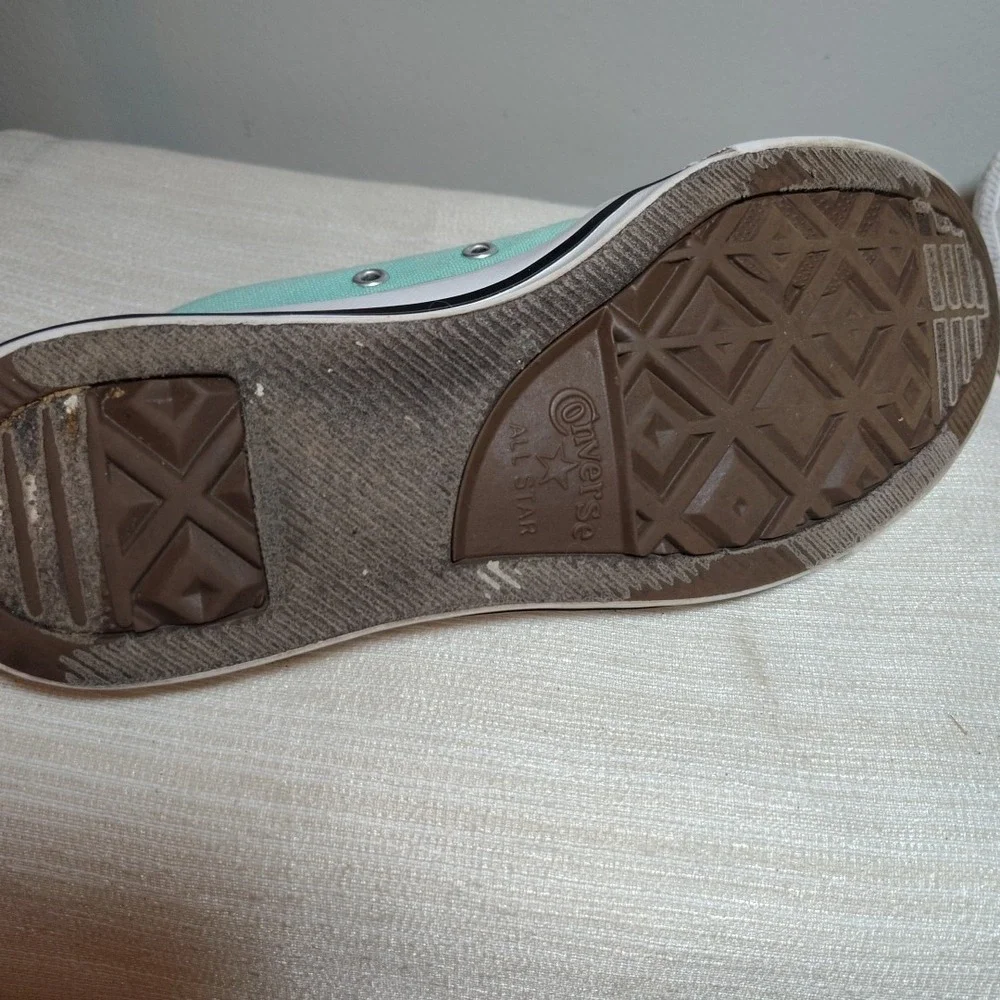Converse Unisex‎ CT All Star Teal Green Sneakers Size M 8 W 10 Low Top - Picture 11 of 13